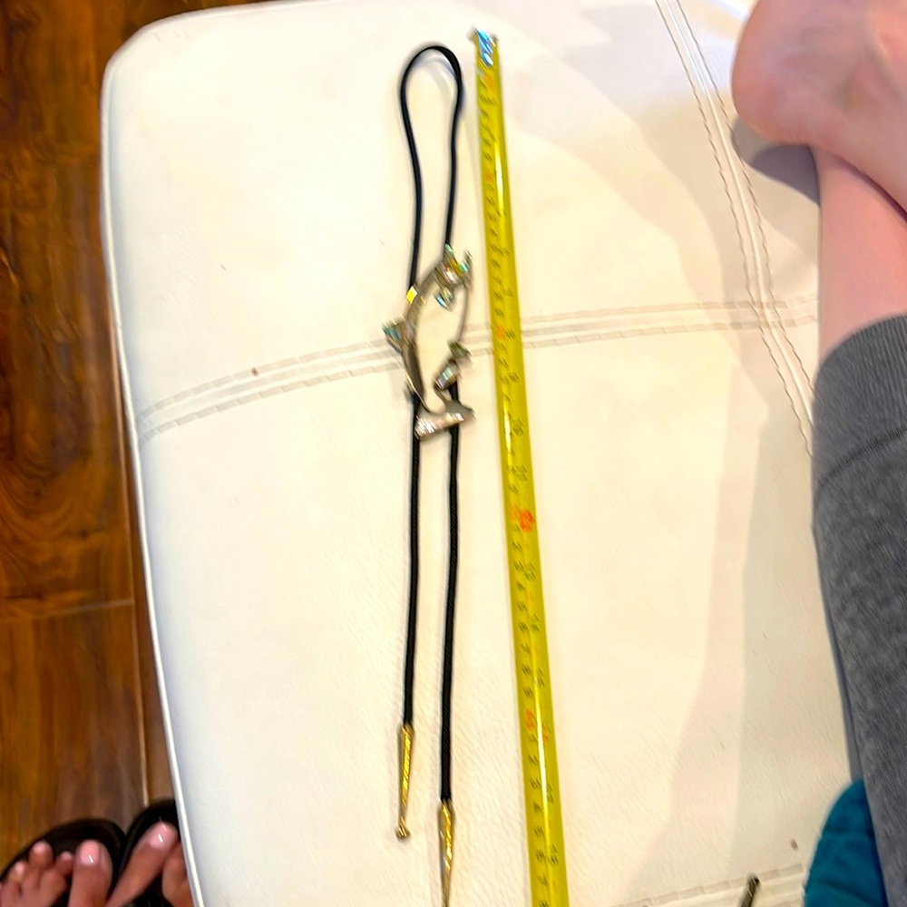 Abalone tuna bolo tie